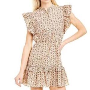 Joie Krystina C mini dress Melon Cottagecore Large